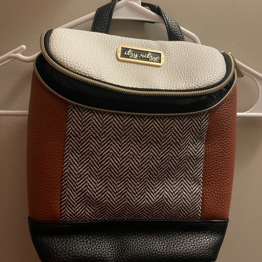 Itzy Ritzy Kids Convertible Backpack - Cream, Brown & Black